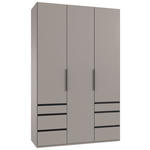 DREHTÜRENSCHRANK  in Sahara  - Schwarz/Sahara, MODERN, Holzwerkstoff/Metall (150cm) - Hom`in