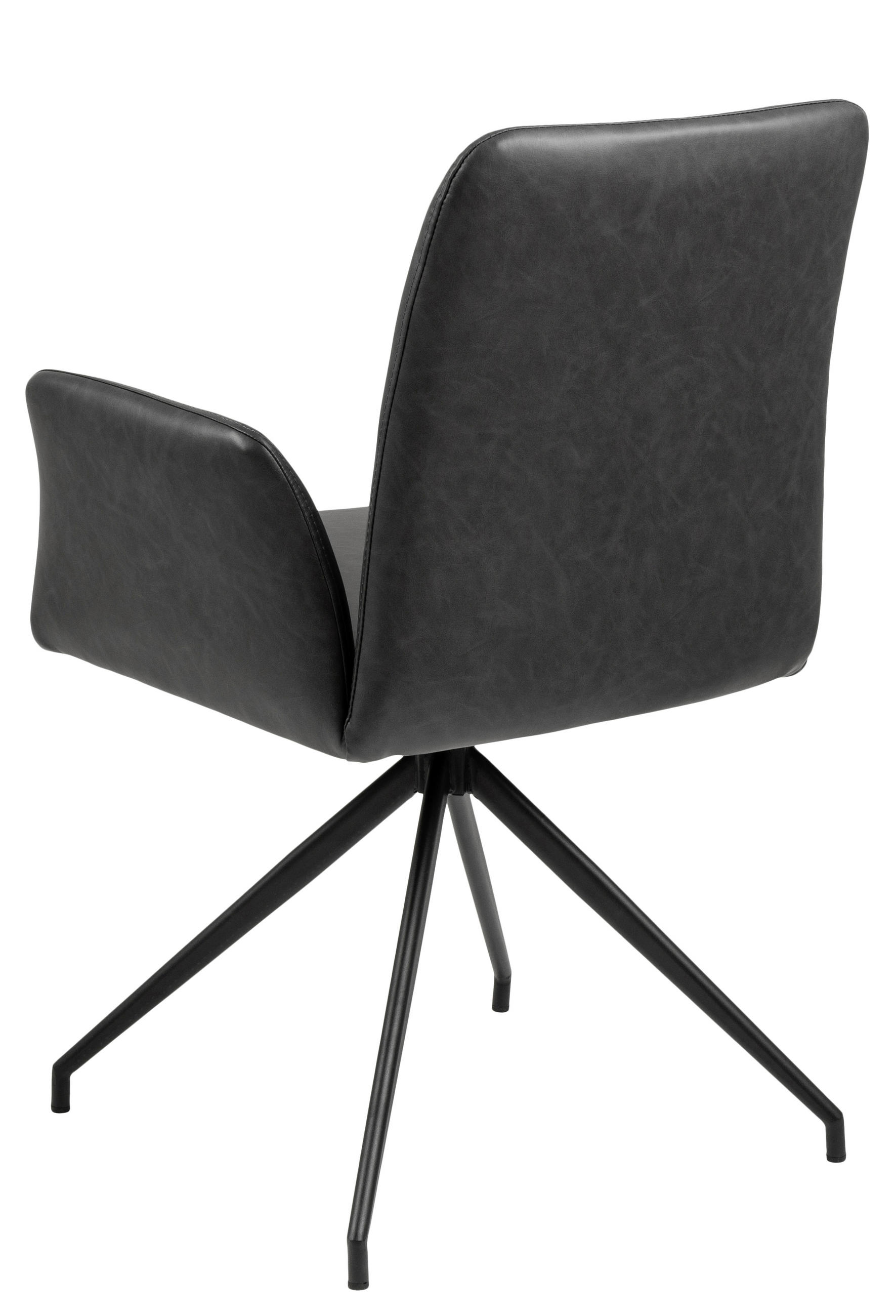 ŽIDLE S PODRUČKAMI, vzhled kůže, černá - černá, Design, kov/textil (59/88/59cm) - Carryhome