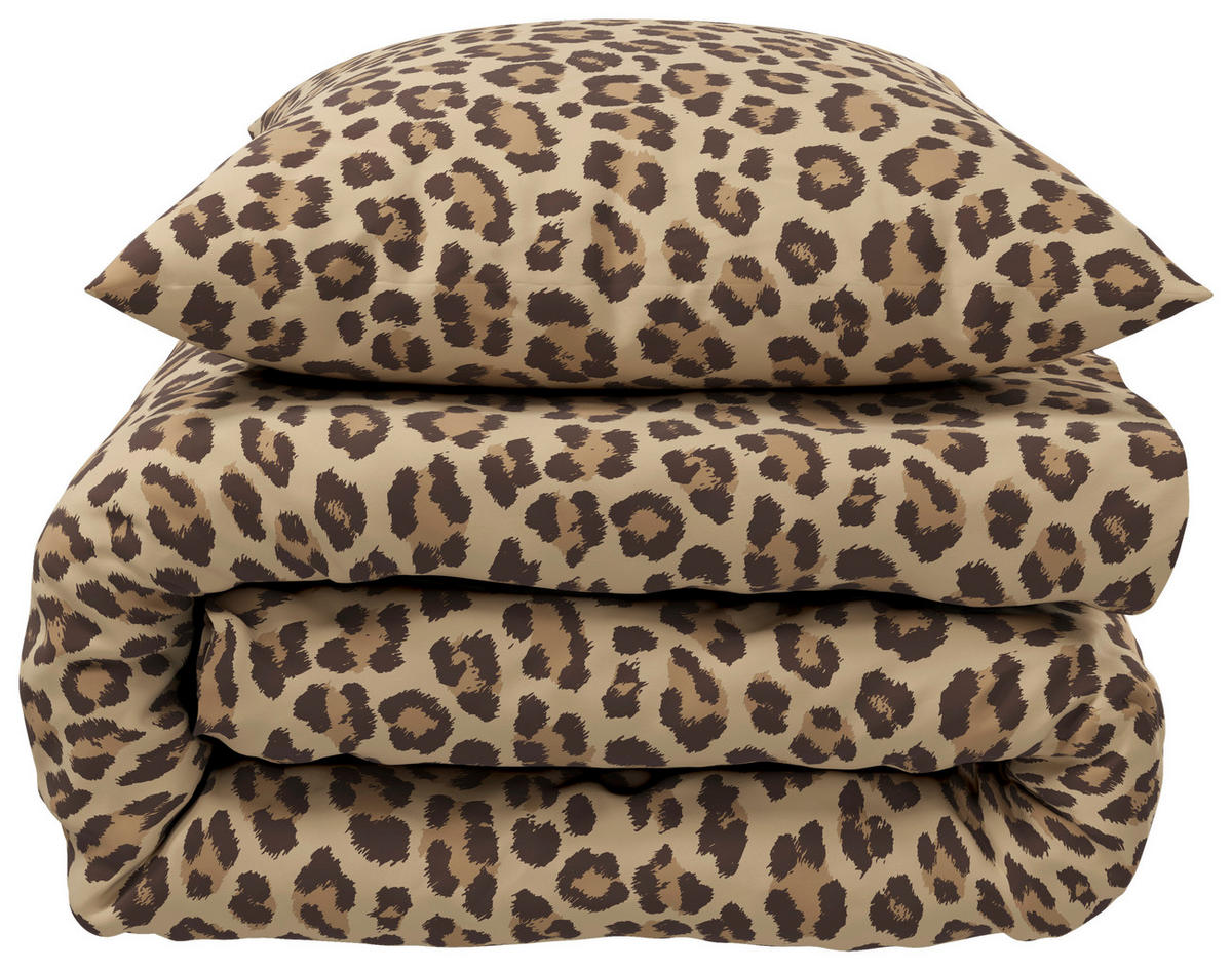 BETTWÄSCHESET Satin 160/210 cm  65 cm/100 cm  - Braun, Basics, Textil (160/210cm) - Novel