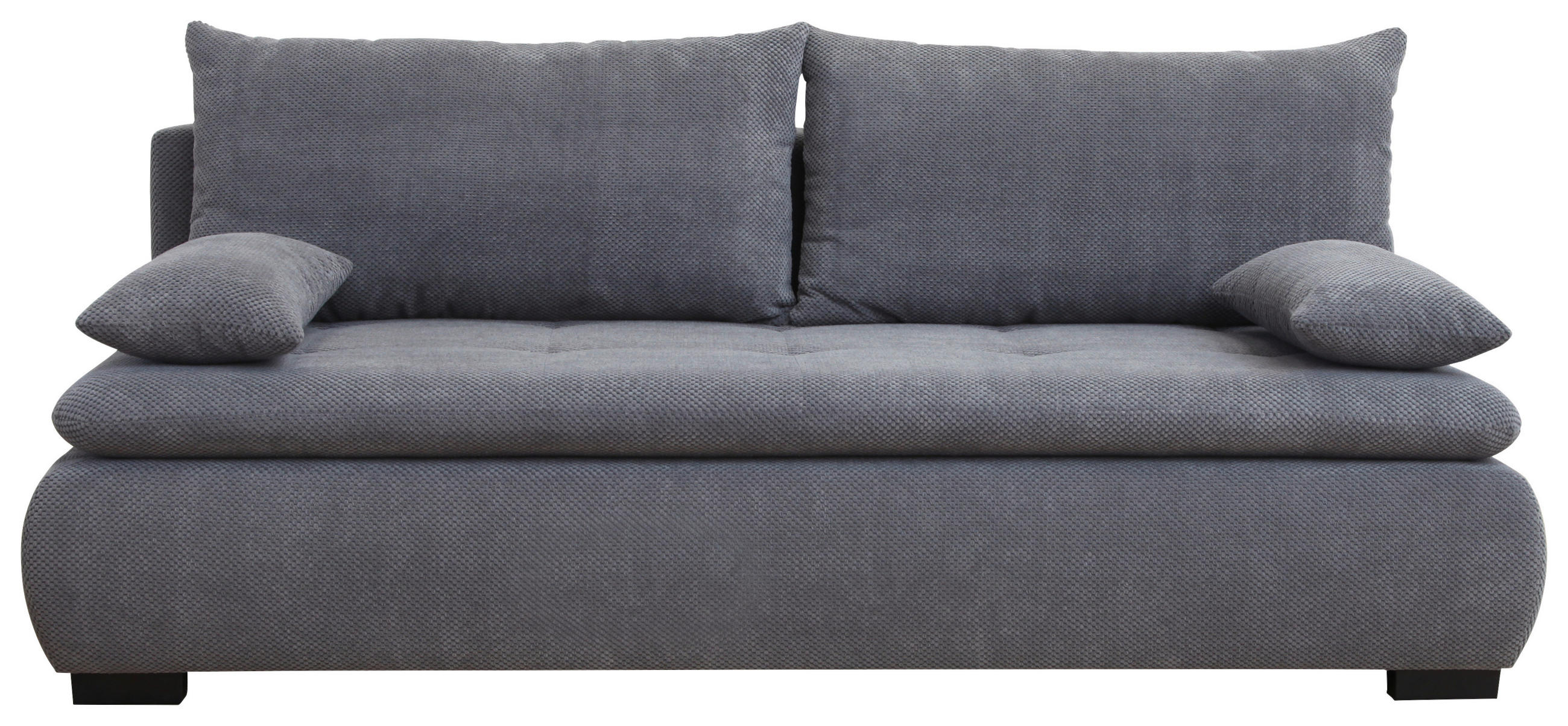 SOFA LEŽAJ siva  - siva/crna, Konvencionalno, tekstil (203/72-96/98cm) - Novel