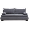 SCHLAFSOFA Diana in Webstoff, Plüsch Grau  - Schwarz/Grau, KONVENTIONELL, Textil (203/72-96/98cm) - Novel