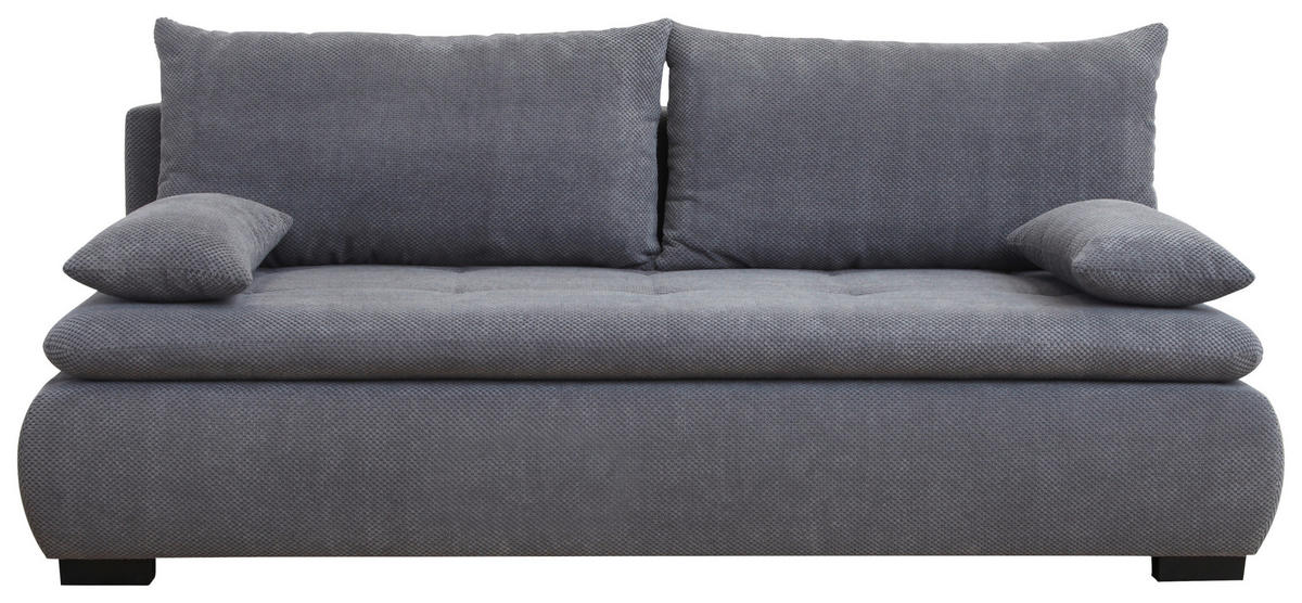 SOFA LEŽAJ siva  - siva/crna, Konvencionalno, tekstil (203/72-96/98cm) - Novel