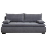 SCHLAFSOFA Diana in Webstoff, Plüsch Grau  - Schwarz/Grau, KONVENTIONELL, Textil (203/72-96/98cm) - Novel