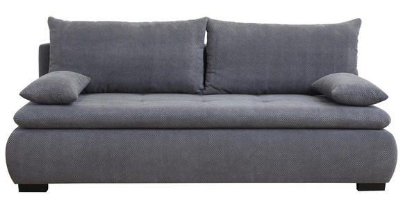 SCHLAFSOFA Diana in Webstoff, Plüsch Grau  - Schwarz/Grau, KONVENTIONELL, Textil (203/72-96/98cm) - Novel