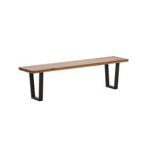 SITZBANK 220/45/40 cm  in Anthrazit, Eichefarben  - Eichefarben/Anthrazit, ROMANTIK / LANDHAUS, Holz/Metall (220/45/40cm) - Waldwelt