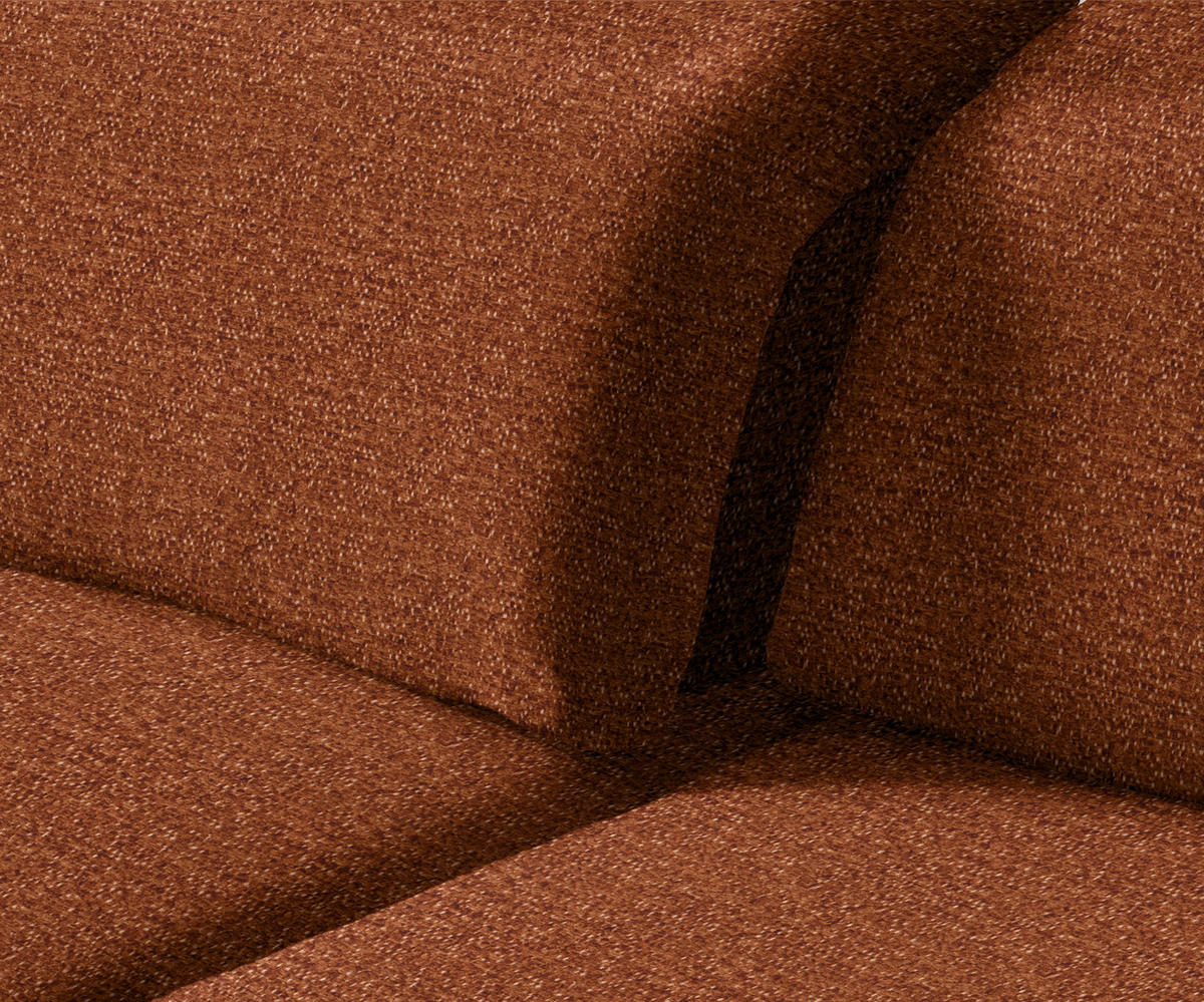 HÖRNSOFFA i vävt tyg rostfärgad  - svart/rostfärgad, Design, metall/textil (180/289cm) - MID.YOU
