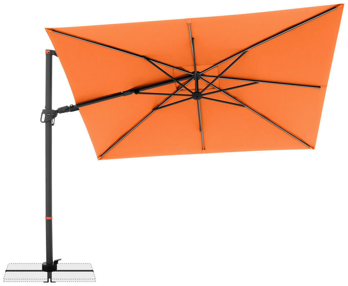 FÜGGŐ NAPERNYŐ  300/220 cm  - narancs/ezüstszínű, Basics, textil/fém (300/220cm) - KNIRPS