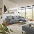 ECKSOFA  in Flachgewebe Hellgrau  255-365/175-224 cm  - Hellgrau/Schwarz, Design, Textil/Metall (255-365/175-224cm) - Dieter Knoll