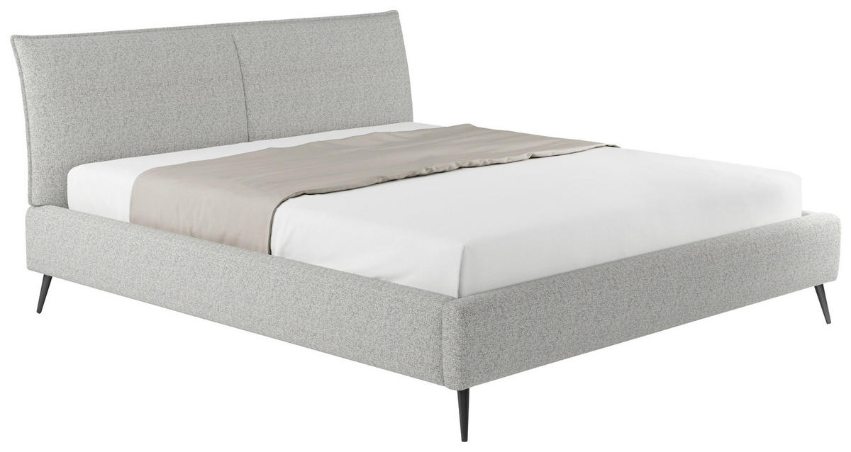 POLSTERBETT 140/200 cm  in Greige  - Greige/Schwarz, Design, Holz/Textil (140/200cm) - Esposa
