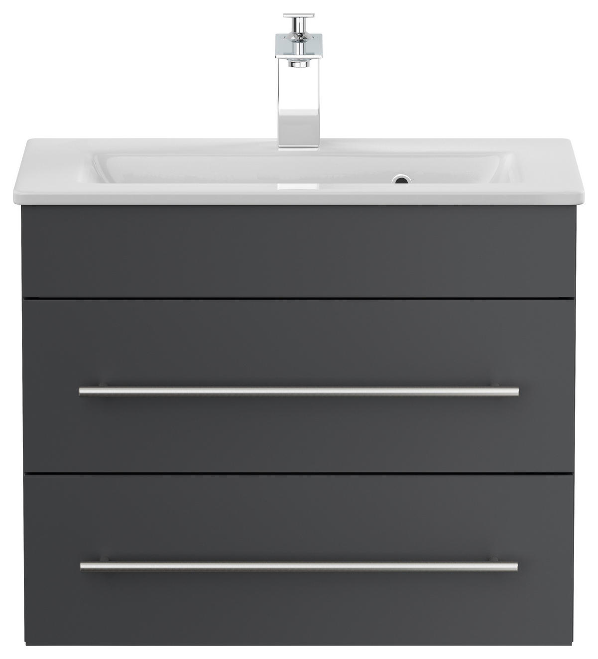 BADEZIMMER  in 60,6 cm  - Silberfarben/Graphitfarben, MODERN, Keramik/Holzwerkstoff (60,6cm) - MID.YOU
