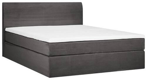 BOXSPRINGBETT 140/200 cm  in Grau  - Schwarz/Grau, KONVENTIONELL, Holz/Textil (140/200cm) - Boxxx