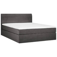 BOXSPRINGBETT 140/200 cm  in Grau  - Schwarz/Grau, Konventionell, Holz/Textil (140/200cm) - Carryhome