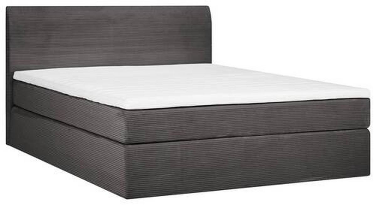 BOXSPRINGBETT 140/200 cm  in Grau  - Schwarz/Grau, Konventionell, Holz/Textil (140/200cm) - Carryhome