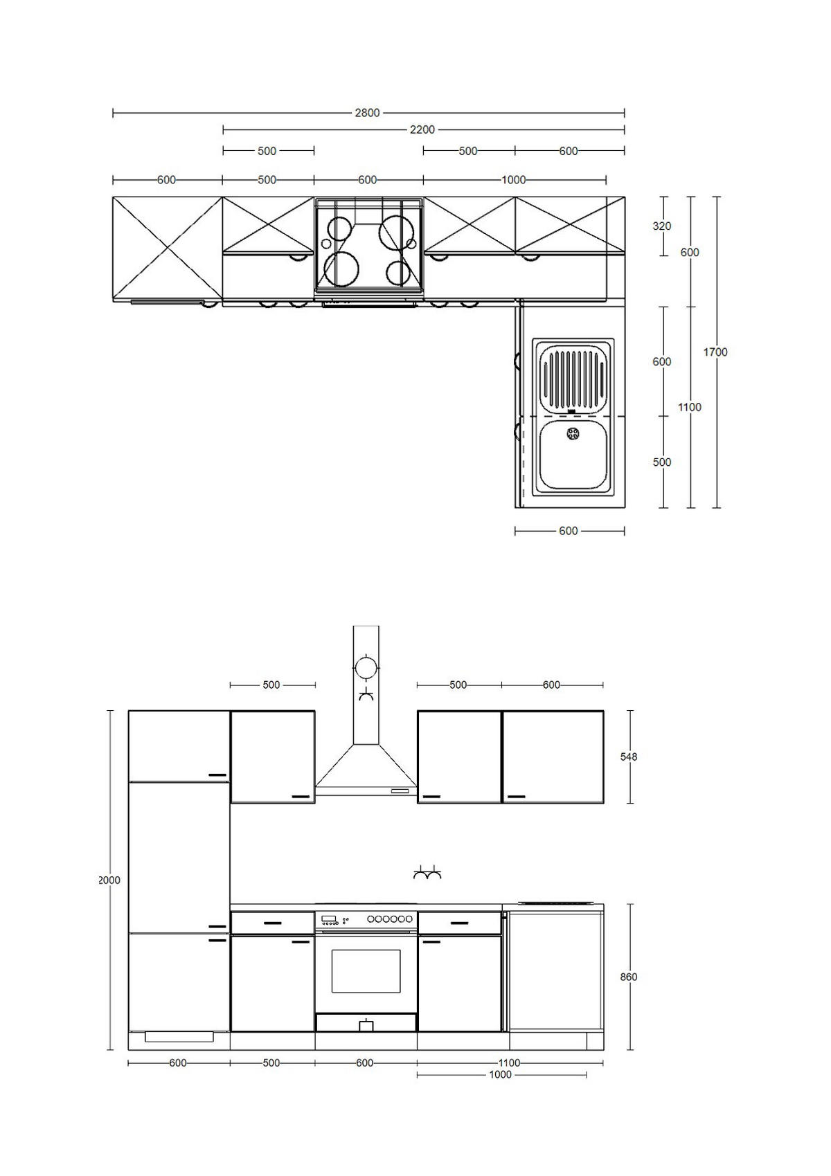 ECKKÜCHE 280/170 cm  in Sonoma Eiche, Kaschmir  - Kaschmir/Edelstahlfarben, MODERN, Holzwerkstoff/Metall (280/170cm) - FlexWell