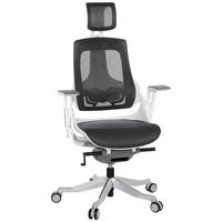 VRTLJIVI STOL umetna masa, tekstil siva, bela  - siva/bela, Moderno, kovina/umetna masa (67/116/54cm) - MID.YOU