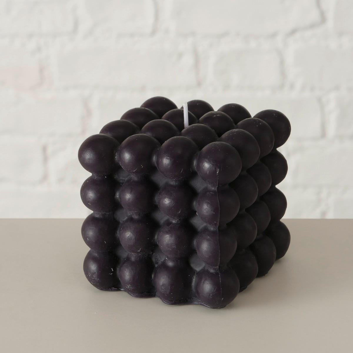 LJUS  - vit/svart, Basics, naturmaterial (8/8/7,5cm) - Ambia Home