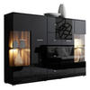 HIGHBOARD  in 188/133/37 cm  - Silberfarben/Schwarz, Design, Glas/Holzwerkstoff (188/133/37cm) - Livetastic