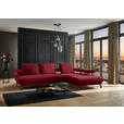 ECKSOFA in Chenille Rot  305/224 cm  - Rot/Schwarz, Design, Textil/Metall (305/224cm) - Dieter Knoll