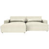 ECKSOFA Felicia in Chenille Weiß  187/268 cm  - Schwarz/Weiß, Design, Kunststoff/Textil (187/268cm) - Stylife