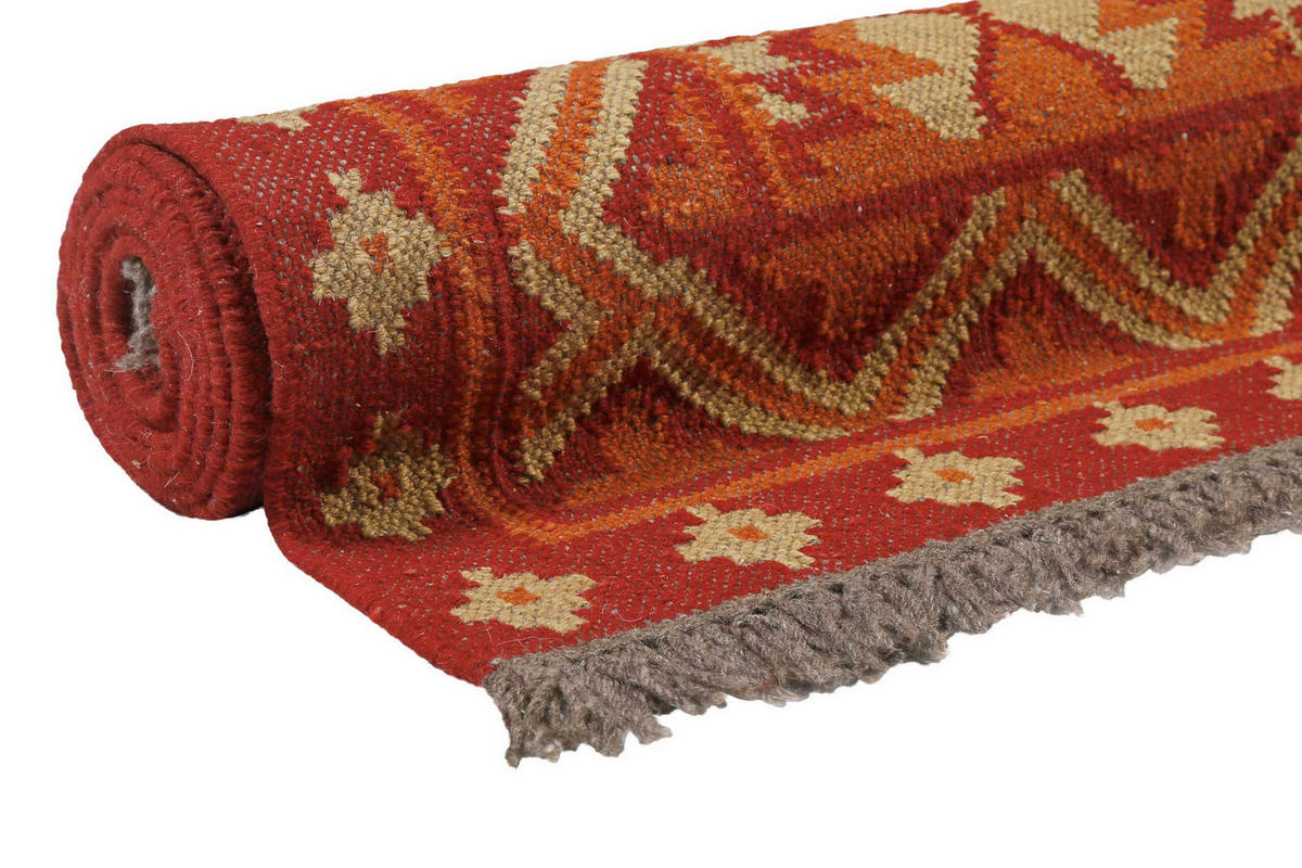 HANDWEBTEPPICH 80/150 cm Clare Creme, Rostfarben, Dunkelorange  - Rostfarben/Dunkelorange, LIFESTYLE, Textil (80/150cm)