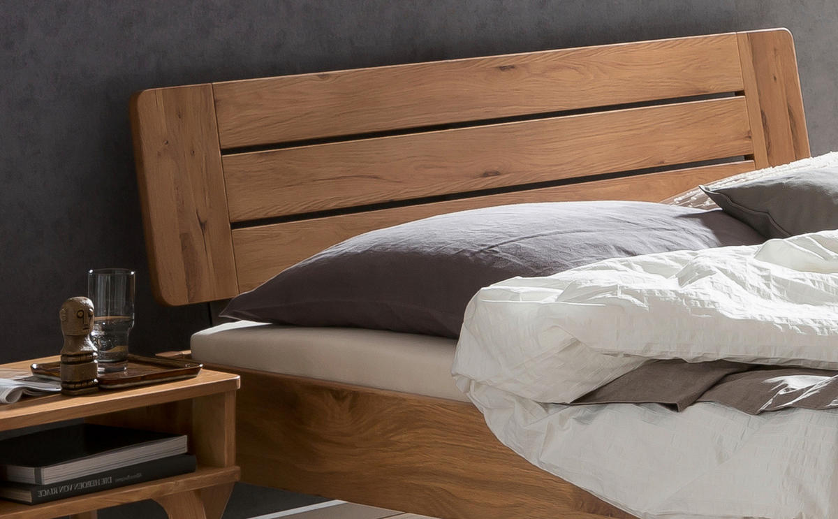 BETT 180/200 cm  in Wildeiche  - Wildeiche, KONVENTIONELL, Holz (180/200cm) - Hasena