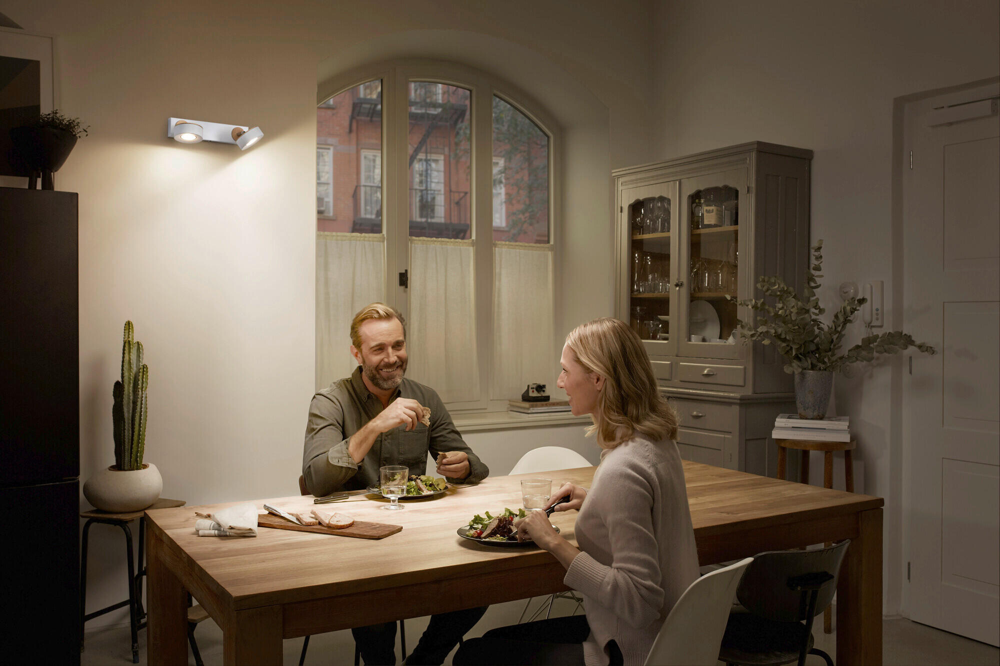 LED-STRAHLER 29,8/9/10,8 cm   - Weiß, Design, Holz/Kunststoff (29,8/9/10,8cm) - Osram