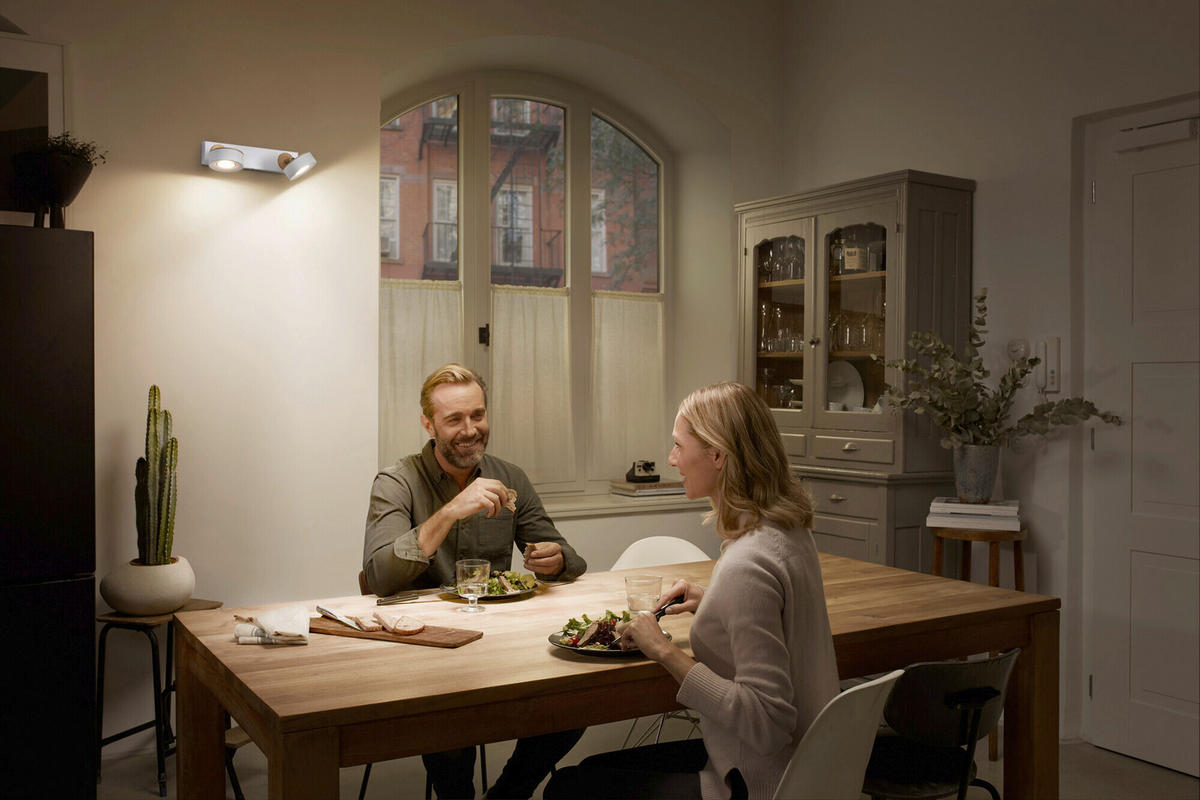 LED-STRAHLER 29,8/9/10,8 cm   - Weiß, Design, Holz/Kunststoff (29,8/9/10,8cm) - Osram