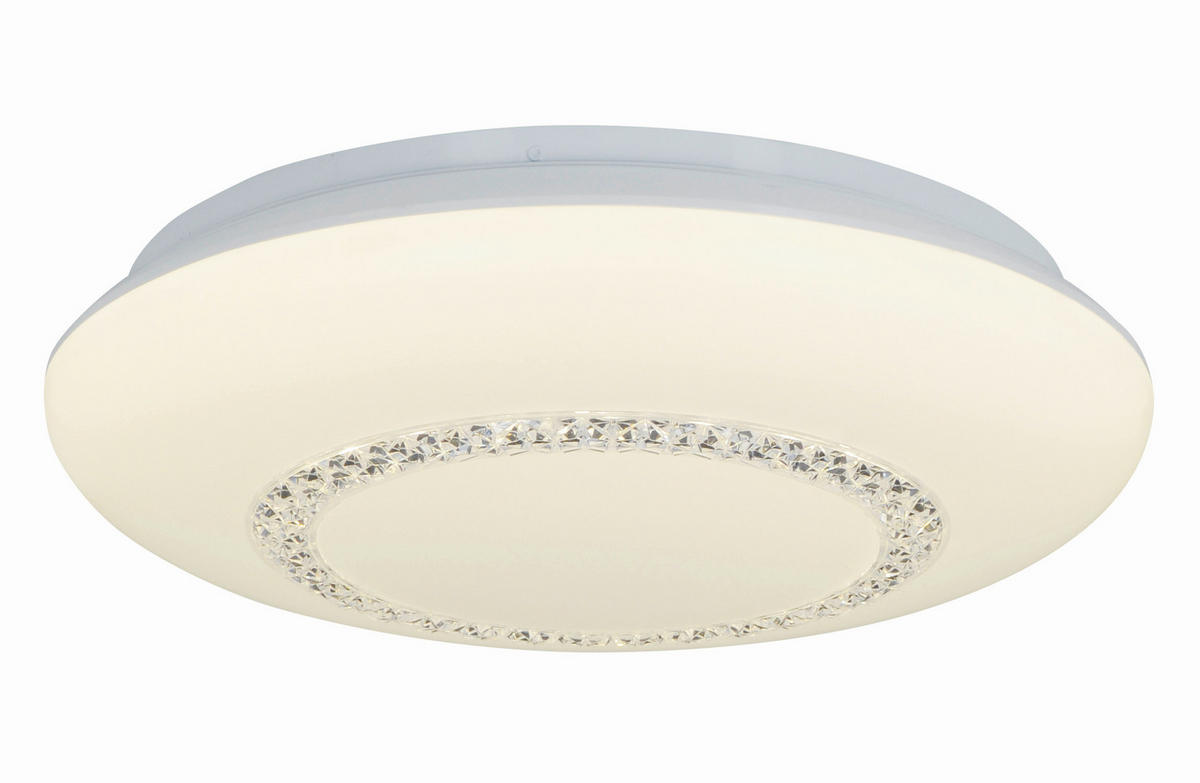 LED-DECKENLEUCHTE Pilsen 41 cm  - Klar/Weiß, Basics, Kunststoff/Metall (41cm) - Näve