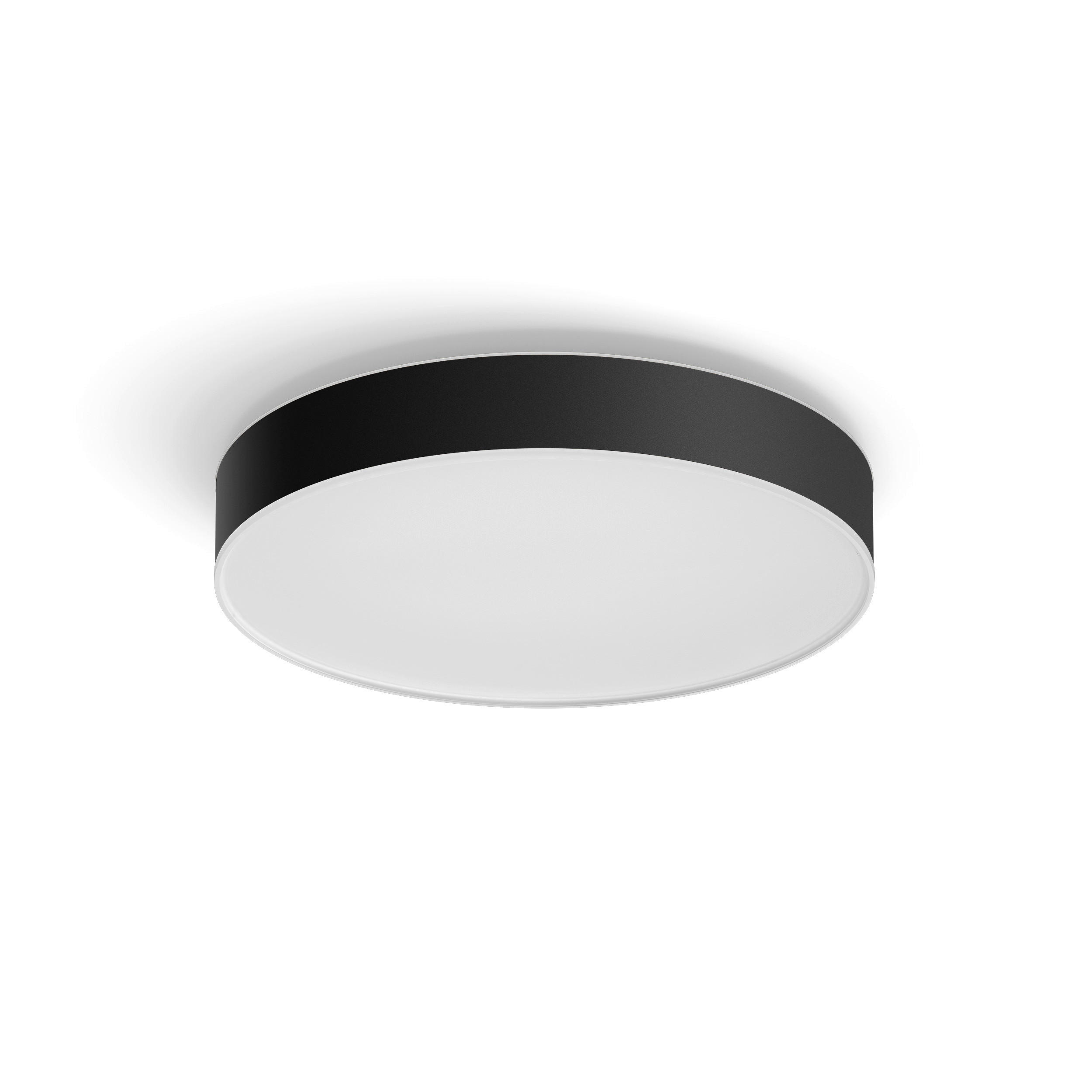 Philips HUE Led-Deckenleuchte White Ambiance Enrave L Schwarz 42.5x8.4x42.5 cm