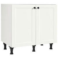 SPÜLENUNTERSCHRANK 90/87/56 cm  in Weiß  - Schwarz/Weiß, MODERN, Holzwerkstoff/Metall (90/87/56cm) - Nobilia