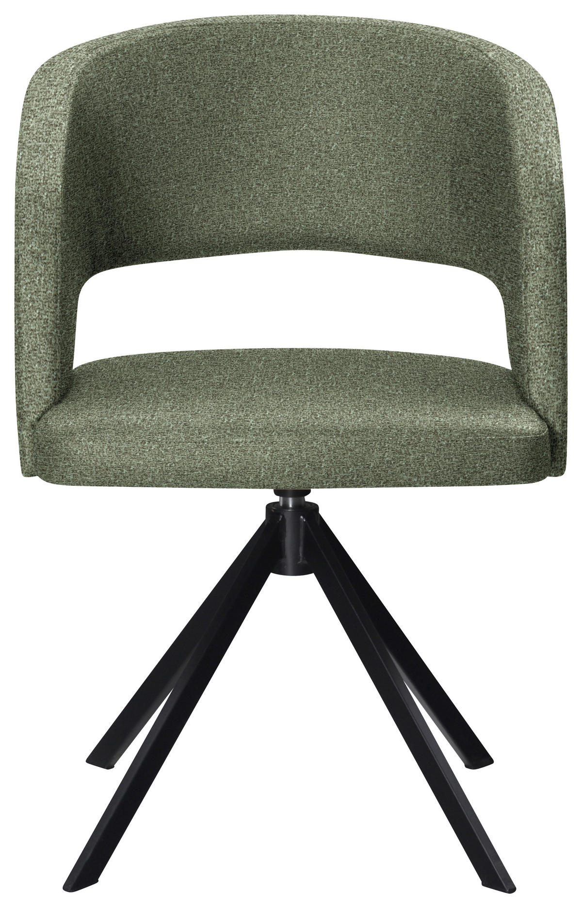 ARMLEHNSTUHL  in Stahl Samt  - Schwarz/Grün, KONVENTIONELL, Textil/Metall (56/84/59cm) - Moderano