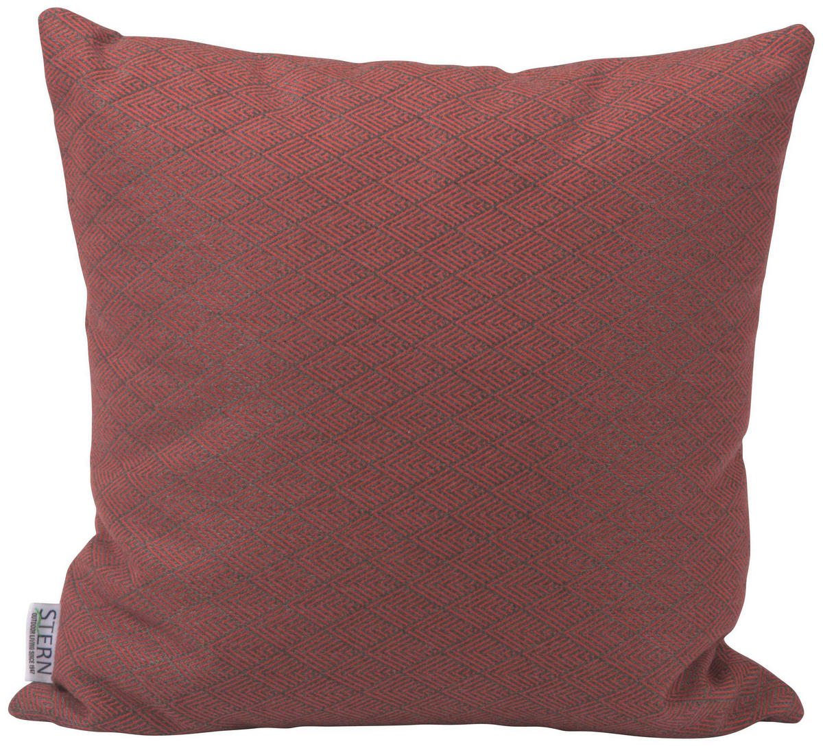OUTDOOR-KISSEN Raute  - Rot, Basics, Textil (45/45cm) - Stern