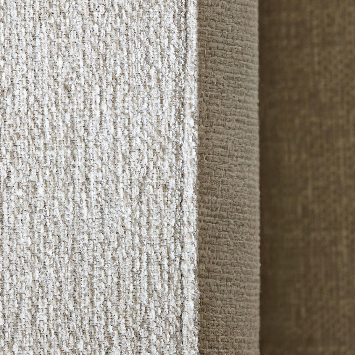 ECKSOFA Naturfarben Chenille  - Eichefarben/Naturfarben, Design, Textil (316/206cm) - Sedda