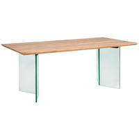 STOL ZA BLAGOVAONICU  boje bagrema  drvo, staklo      - boje bagrema/prozirno, Moderno, staklo/drvo (200/76/100cm) - Livetastic