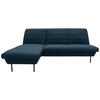ECKSOFA Looks IX Dunkelblau Webstoff  - Schwarz/Dunkelblau, Design, Textil/Metall (168/214cm) - LOOKS by W.Joop