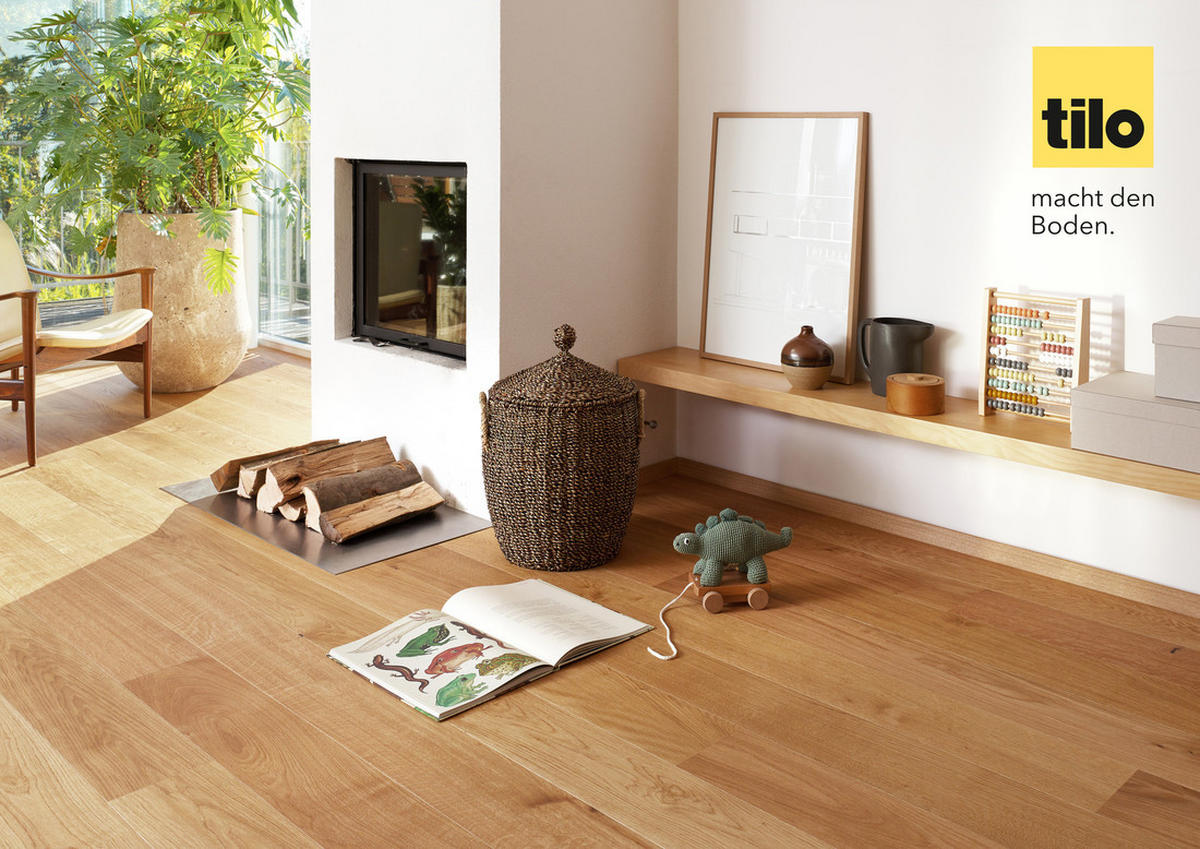 LANDHAUSDIELE Puristico Trend Eiche Natur 1000012901  per  m² - Eichefarben, Trend, Holz (220,5/17,6/1,3cm) - Tilo