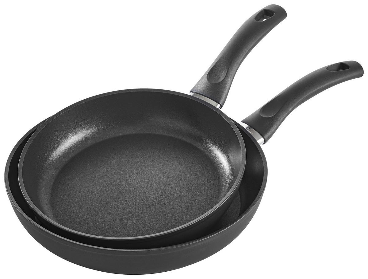 PFANNENSET Versilia Aluminium 2-teilig  - Schwarz, Basics, Metall - Ballarini