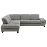 ECKSOFA in Webstoff Grau  - Chromfarben/Grau, Design, Textil/Metall (260/319cm) - Beldomo Style