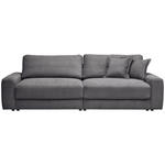 BIGSOFA in Cord Dunkelgrau  - Dunkelgrau/Schwarz, MODERN, Kunststoff/Textil (278/93/112cm) - Carryhome