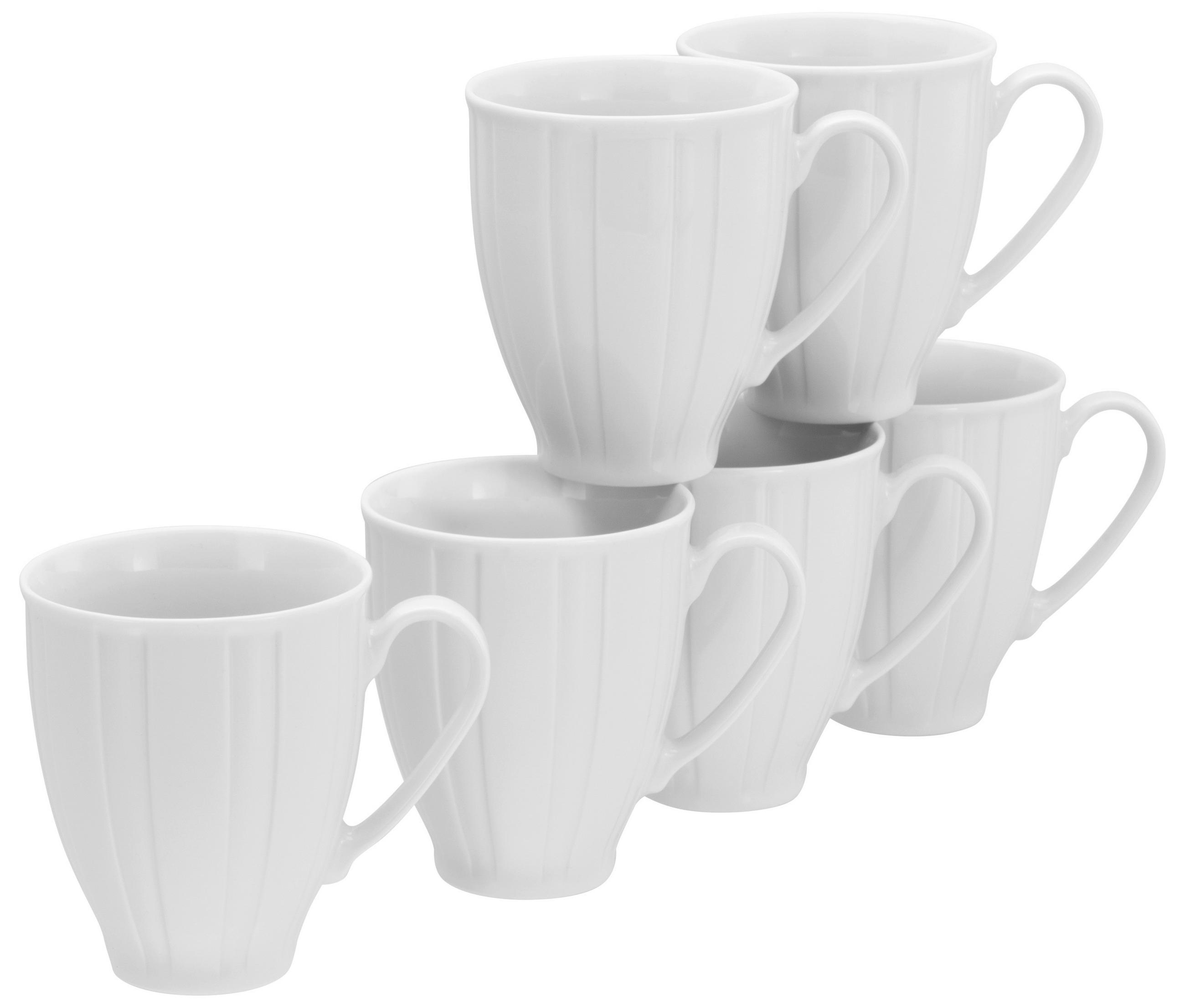 KAFFEEBECHERSET Barcelona 6-teilig  - Weiß, Basics, Keramik - Creatable