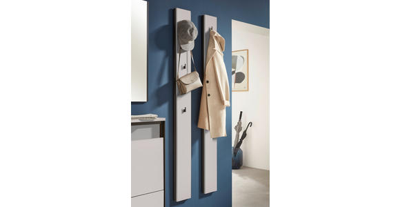 GARDEROBE 4-teilig  in 180/190/24,3 cm  - Beige/Schwarz, KONVENTIONELL, Glas/Holzwerkstoff (180/190/24,3cm) - Voleo