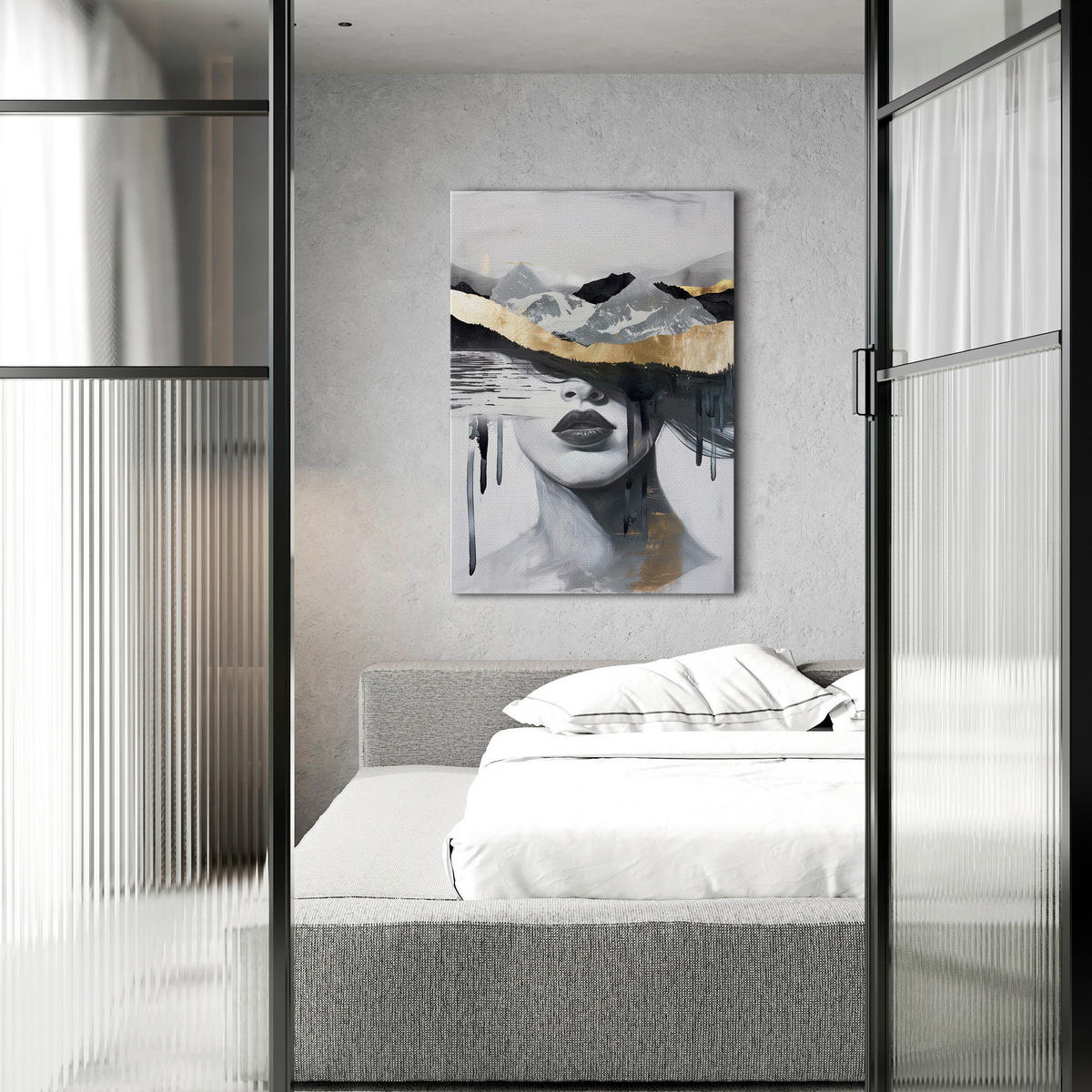 LEINWANDBILD Blumen, Frauen 70/100 cm  - Multicolor, Basics, Holz/Textil (70/100cm)