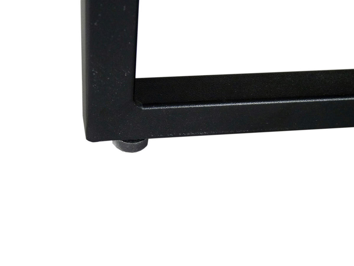 COUCHTISCH 60/60/50 cm quadratisch Schwarz, Weiß  - Schwarz/Weiß, Design, Stein/Metall (60/60/50cm) - MID.YOU