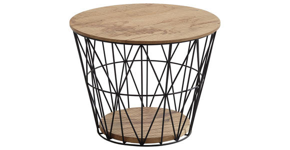 COUCHTISCH in Holz, Metall 51/40 cm - Eichefarben/Anthrazit, Design, Holz/Metall (51/40cm) - Valnatura