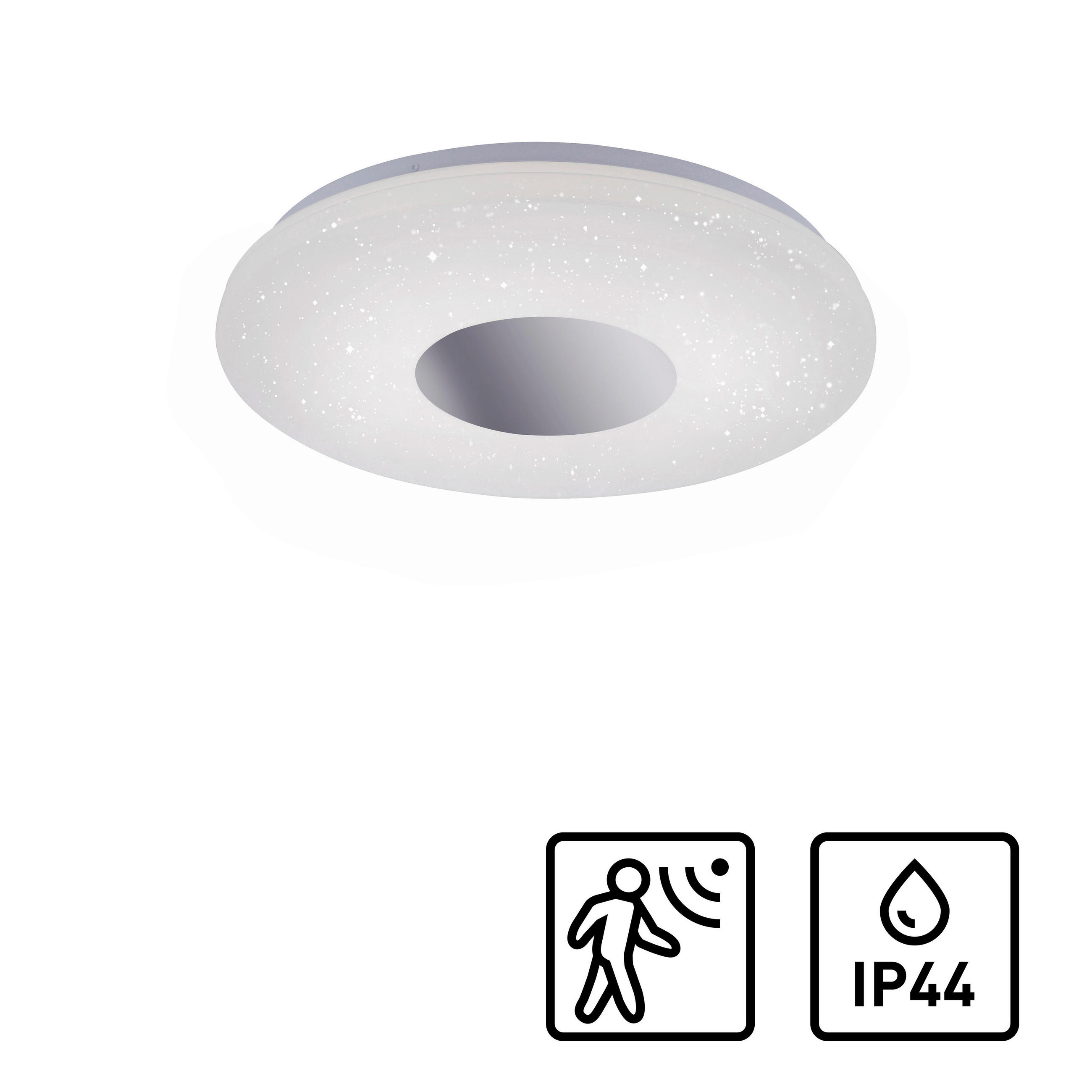 PLAFONIERĂ PENTRU BAIE - culoare crom, Basics, plastic/metal (38,5/38,5/7cm)