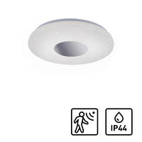 PLAFONIERĂ PENTRU BAIE - culoare crom, Basics, plastic/metal (38,5/38,5/7cm)