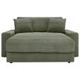 XXL-SESSEL Cord Olivgrün    - Schwarz/Olivgrün, MODERN, Kunststoff/Textil (160/87/190cm) - Carryhome