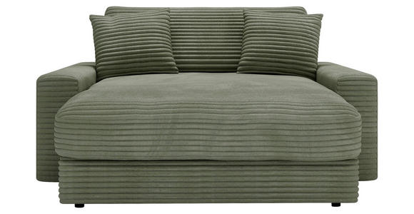 XXL-SESSEL Cord Olivgrün - Schwarz/Olivgrün, MODERN, Kunststoff/Textil (160/87/190cm) - Carryhome