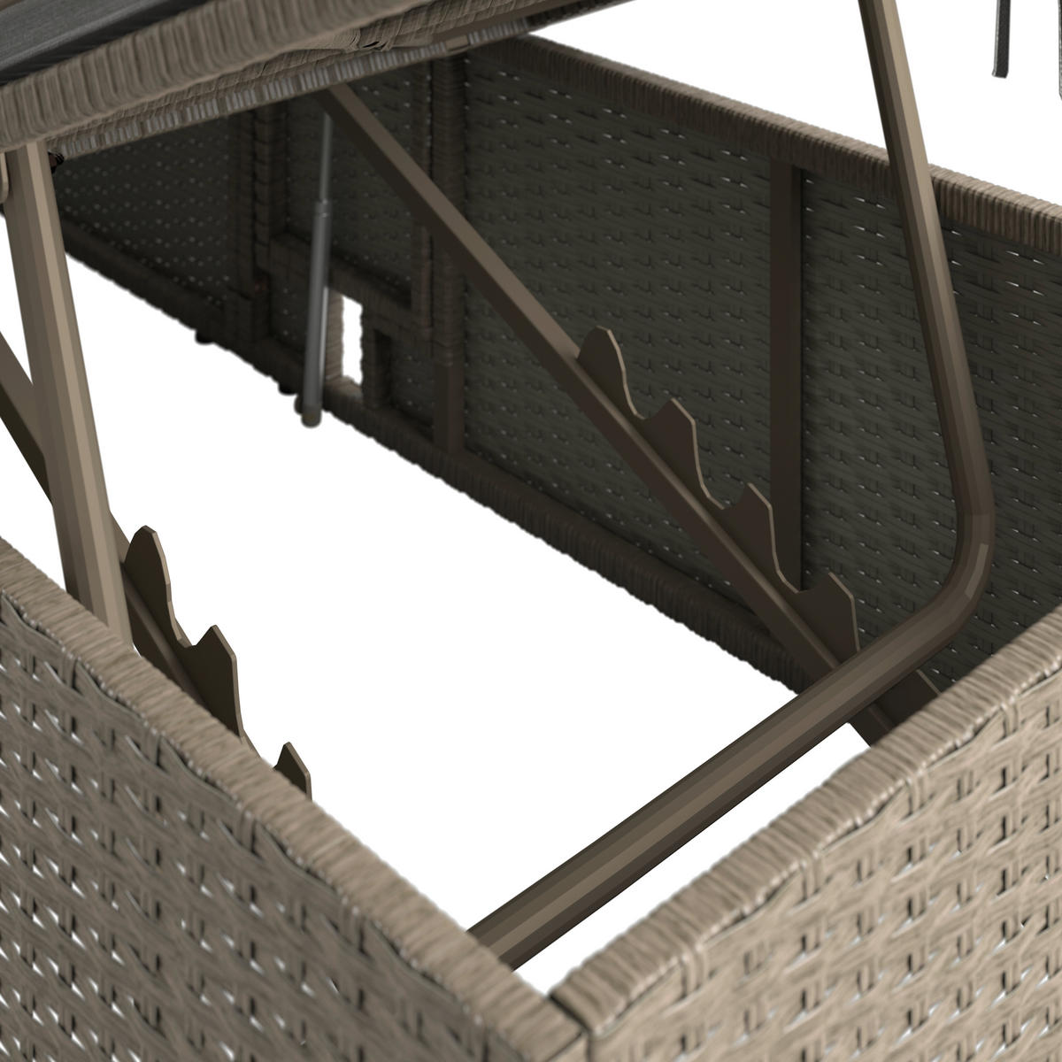 OPALOVACÍ LÉHATKO plast, kov - šedá, Moderní, kov/plast (195/60/33/145cm) - Ambia Garden