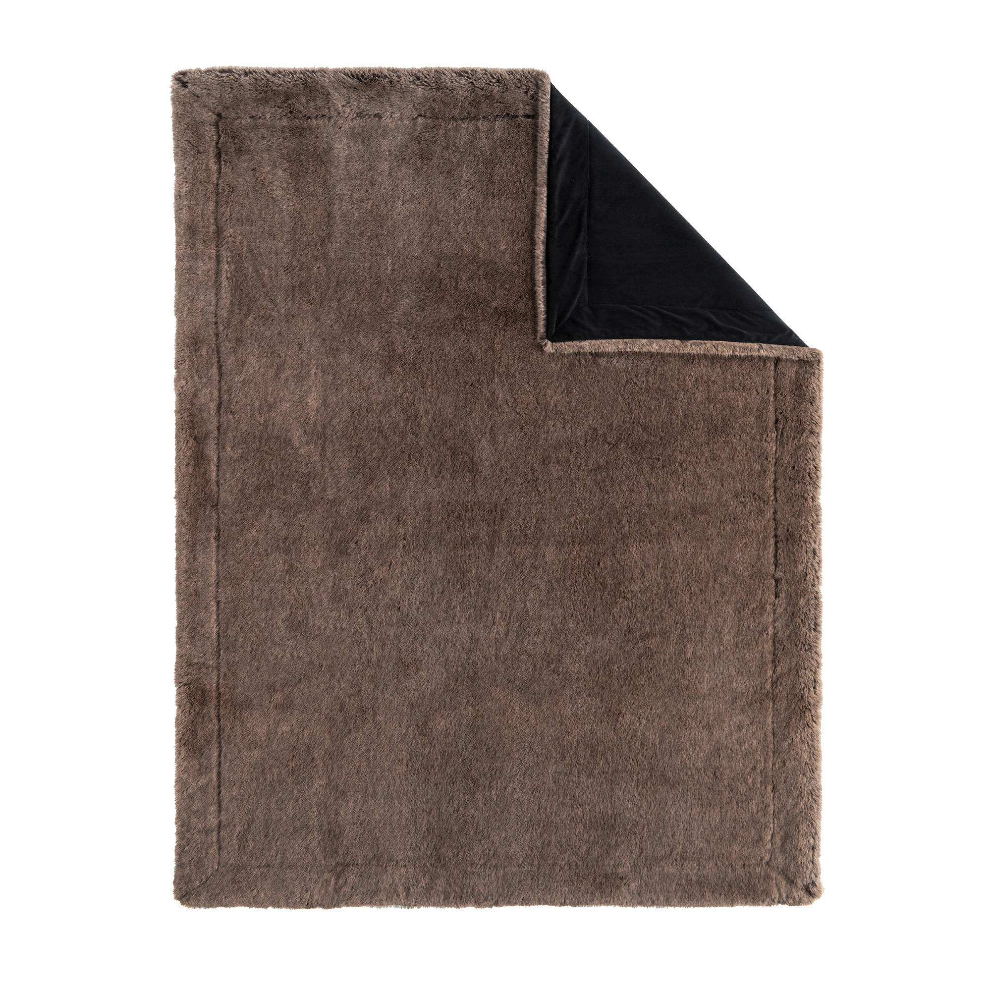 DECKE BUGATTI 150/200 cm  - Schwarz/Braun, Basics, Textil (150/200cm) - Bugatti